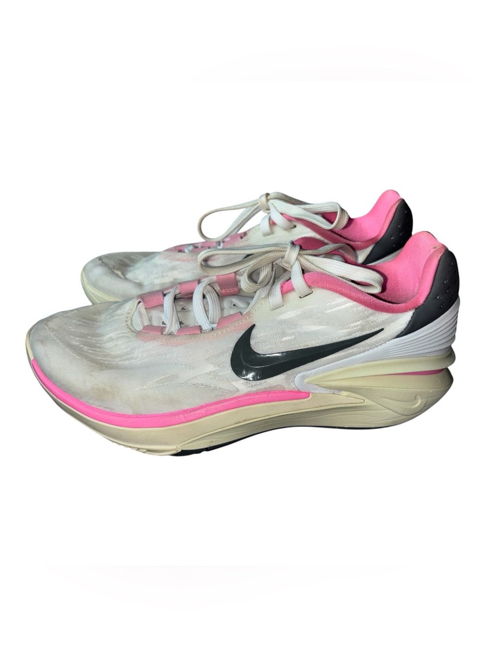 Nike Womens Air Zoom G.T.2 Cut Pink and white Shoes 8.5
